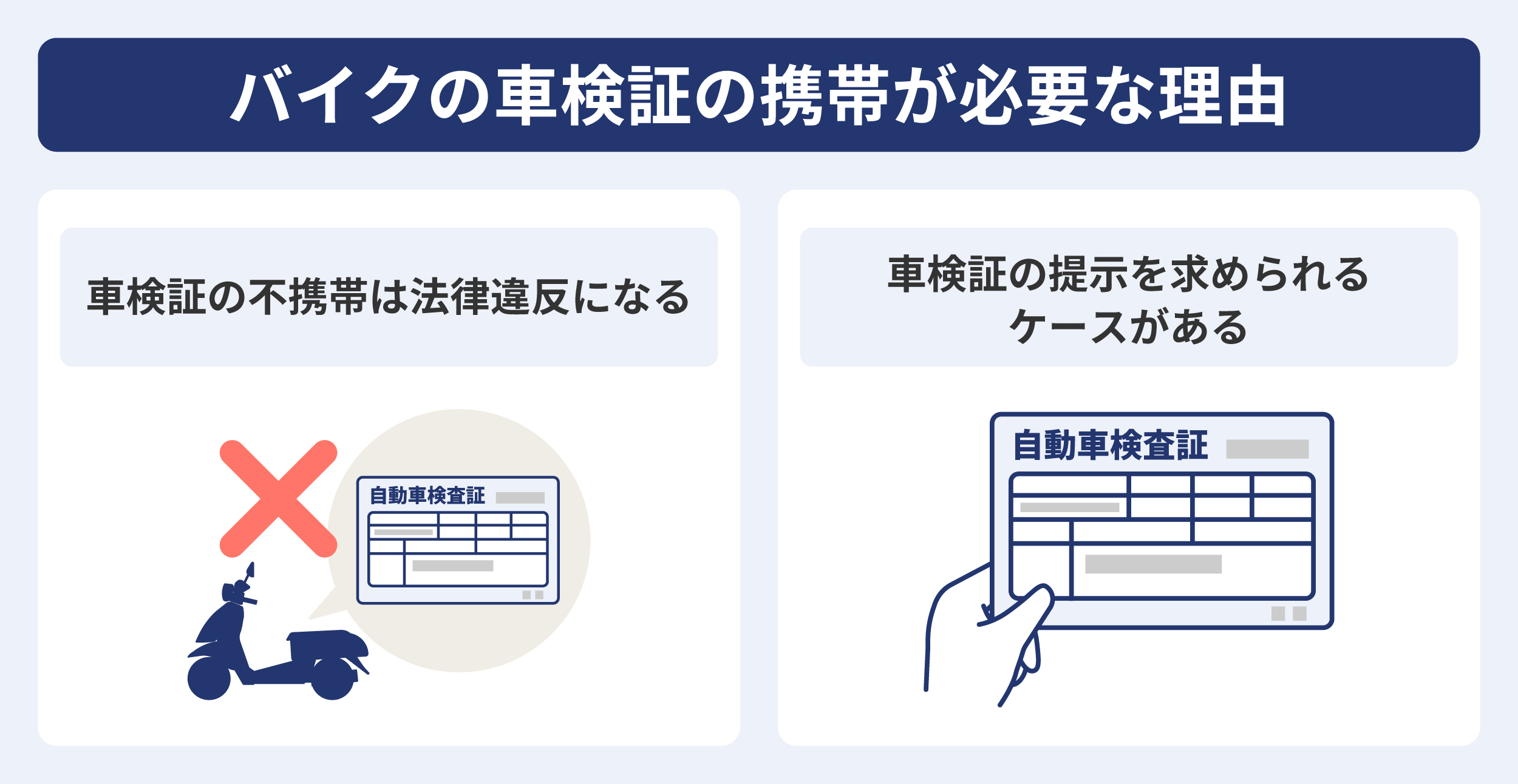 バイクの車検証の携帯が必要な理由