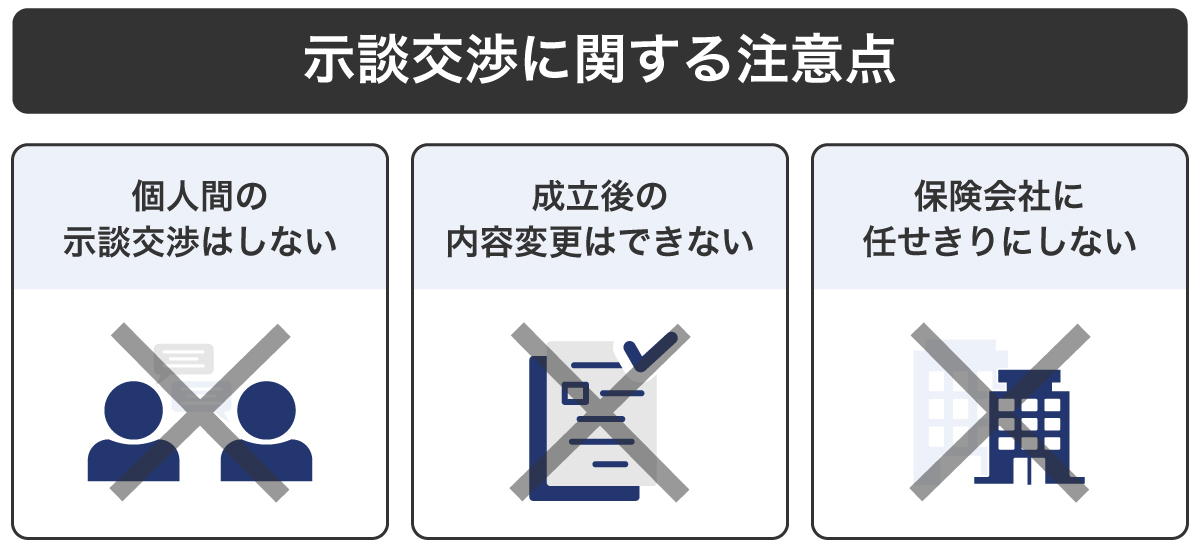 示談交渉に関する注意点
