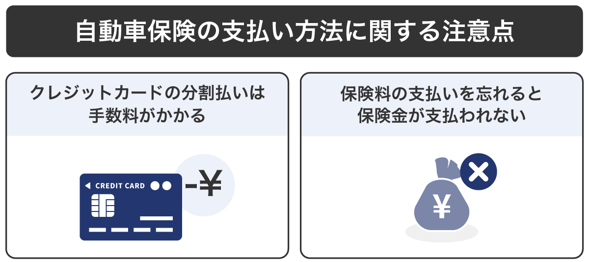 自動車保険の支払い方法に関する注意点